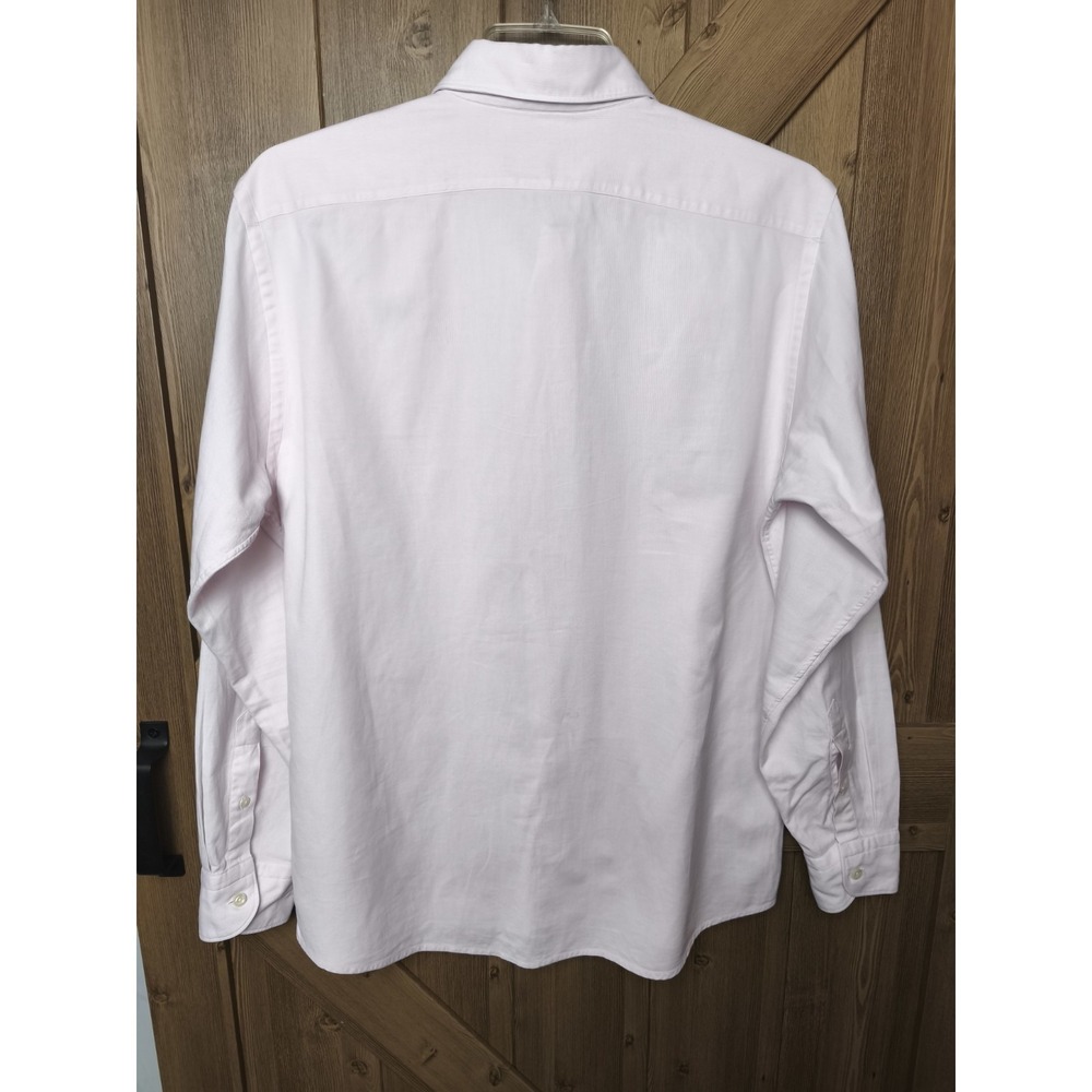Eton Slim Fit Dress Shirt Mens XL 44 17.5 Light Pink Button Up Long Sleeve - Picture 4 of 9
